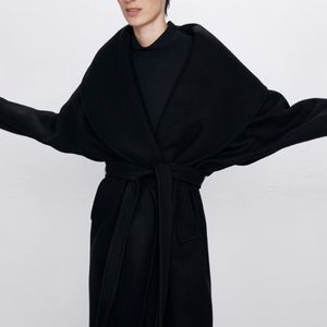 zara shawl collar dress